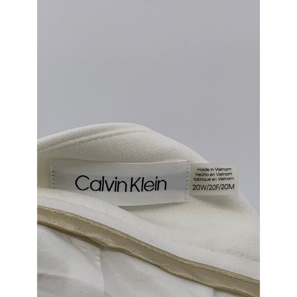 CALVIN KLEIN Women's Plus White Pleated Scuba A-Line Knee-Length Skirt SZ 20W - Picture 10 of 12
